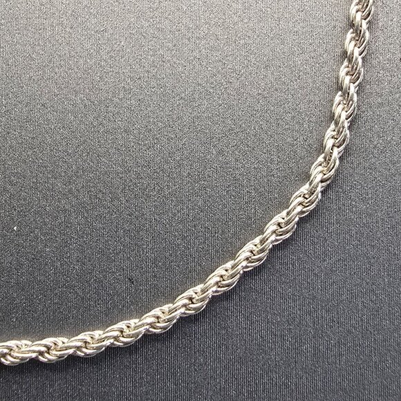 HAN Jewelry - VTG HAN Sterling Silver Rope Chain 30" 925 Italy Designer Necklace